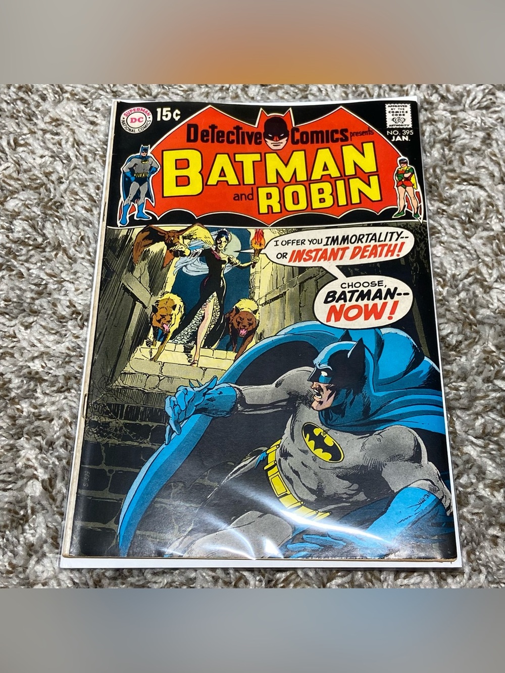 KEY VINTAGE 1970 DC COMICS 1st Collab Adams Oneil Detective Batman & Robin #395